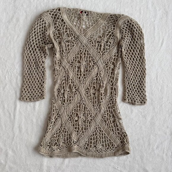lady dutch tan crochet top - Picture 5 of 7